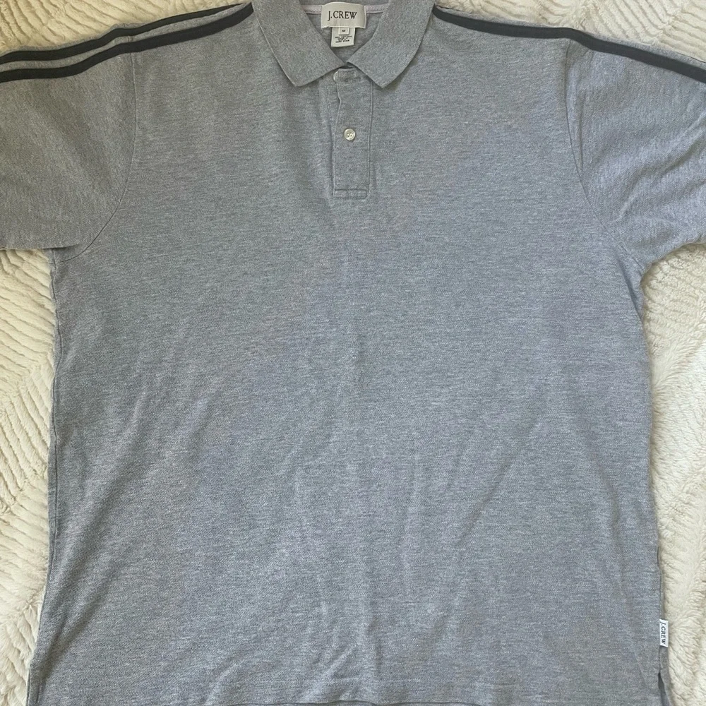 JCREW Short Sleeve Polo Shirt - size medium grey